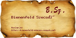 Bienenfeld Szecső névjegykártya